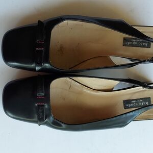 Black leather slingbacks from the renowned brand Kate Spade New York size7B